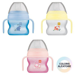 Tasse d'apprentissage bec souple avec anses 150 ml 6mois +