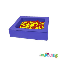 Piscine à balles en mousse revêtement pvc 140 x 140 cm
