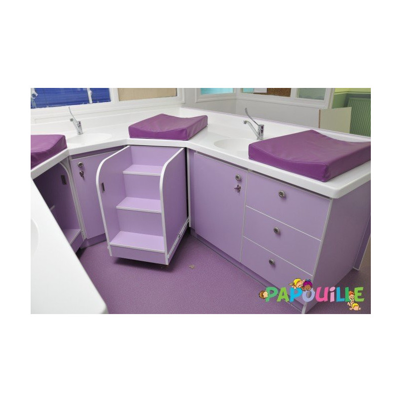 Matelas à langer incurvé galbé 50 x 70 cm en mousse groix