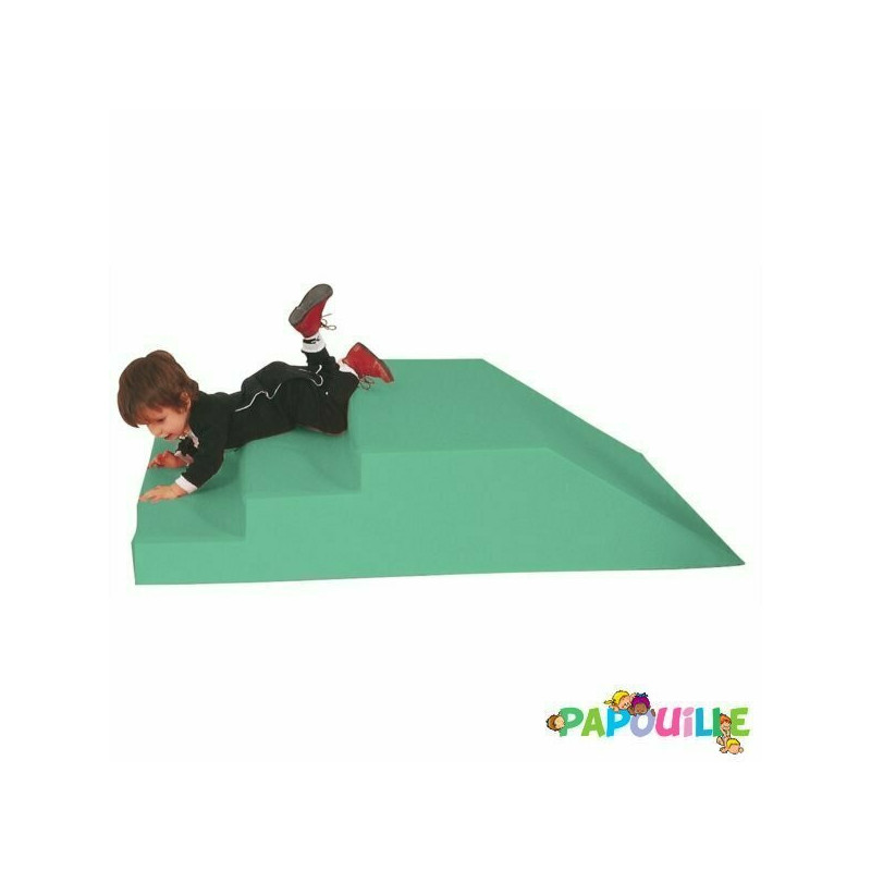 Module escalier toboggan 3 marches en mousse pvc h.30cm malouine