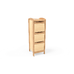 Meuble de rangement en colonne avec portes framboise