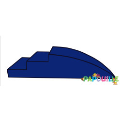 Module petit toboggan incurve 3 marches en mousse pvc h.23 fuchsia