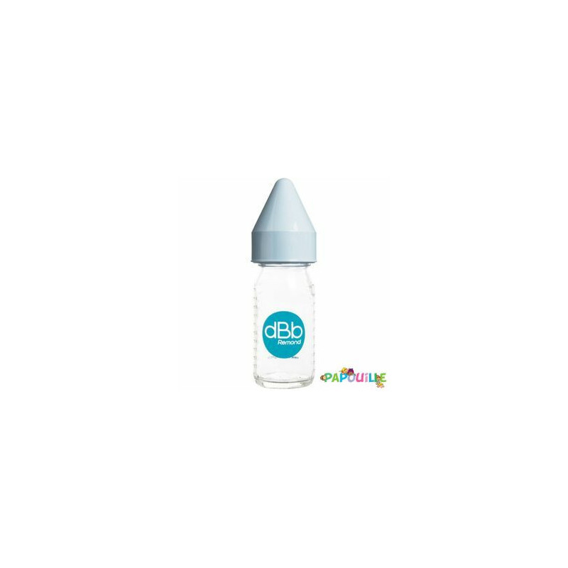 Biberon en verre 110ml avec tétine nn ciel