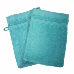 Gant de toilette éponge 20 x 15 cm 400 gr anis
