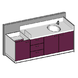 Table à langer 1 baignoire sabot 2350 x 850mm