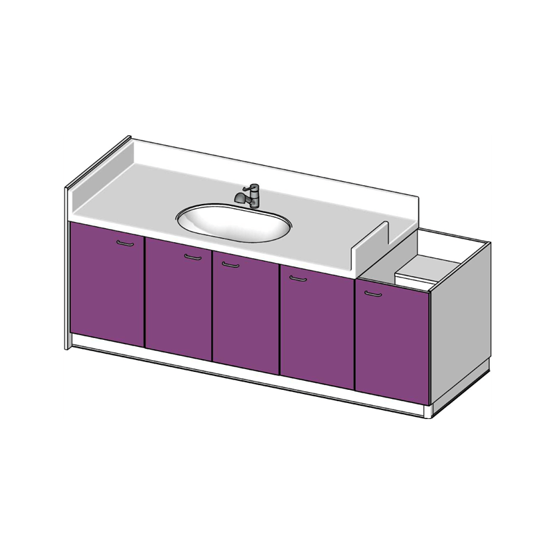 Meuble à langer avec baignoire 240 cm