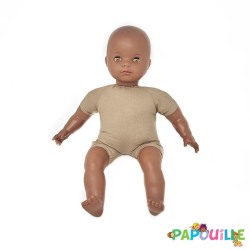 Poupon corps mou sans cheveux africain 40cm