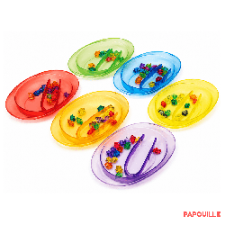 Set de tri coloré transparent avec pinces