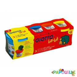 3 pates a modeler naturel BLEU ROUGE JAUNE