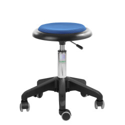 Tabouret rembourré réglable en hauteur tissus microfibre Rouge