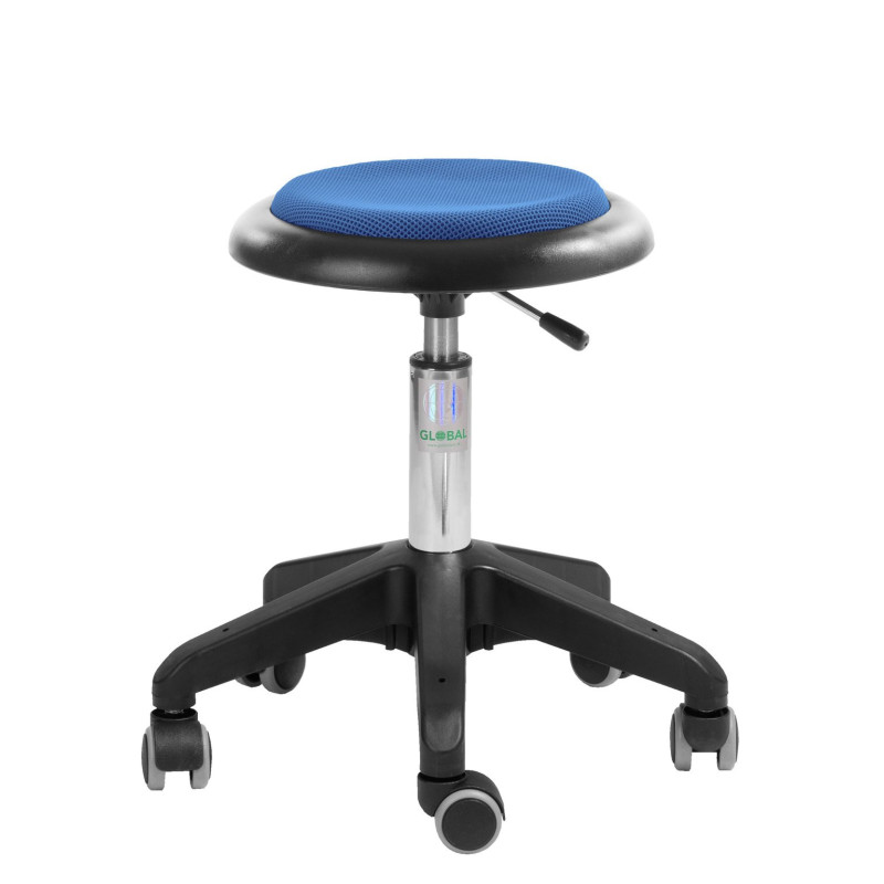 Tabouret rembourré réglable en hauteur tissus microfibre Rouge