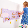 Tableau de motricité mural hippopotame