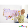 Tableau de motricité mural hippopotame