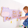 Tableau de motricité mural hippopotame