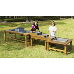 Set de 3 tables d'eau en plein air