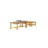 Set de 3 tables d'eau en plein air
