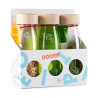 Pack de 3 bouteilles sensorielles : Float Vert, Spy Ferme et Sound Coccinelles
