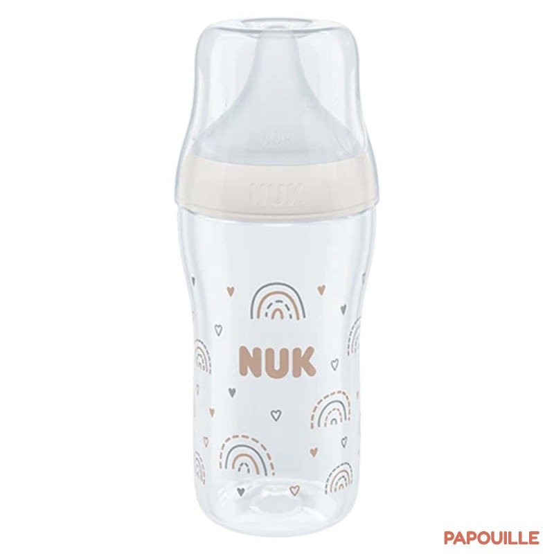 Biberon NUK en verre avec tétine en silicone - 120 ml