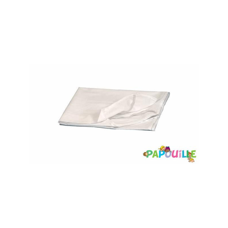 Drap housse plateau pour couchette poly-coton 131x58cm blanc