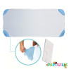 Drap housse plateau pour couchette poly-coton 131x58cm blanc
