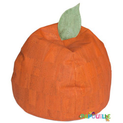 Pouf orange en liège