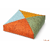 Lot de 4 coussins carré 4 couleurs en liège