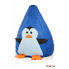 Pouf bleu pingouin