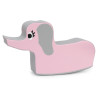 Éléphant rose à bascule en mousse
