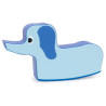 Éléphant bleu à bascule en mousse