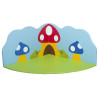 Grand tapis mural champignons