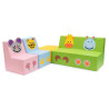 Ensemble canapé, fauteuils et table en mousse souris