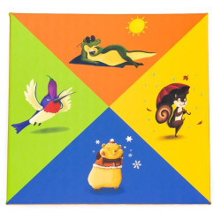 Tapis de gym ludique les saisons 130 x 130 x 3 cm