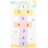 Tapis jeu marelle arc en ciel 200 x 100 x 2 cm