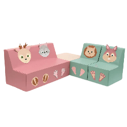 Ensemble de canapés en mousse animaux