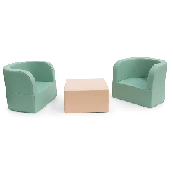 Ensemble de fauteuils avec carré