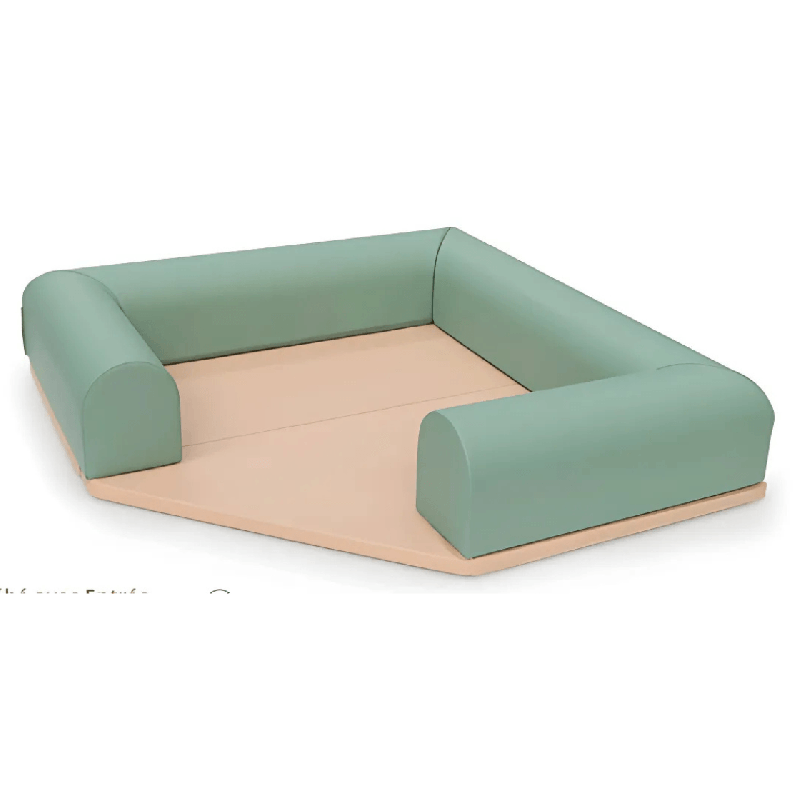 Parc en mousse avec entrée - Bleu