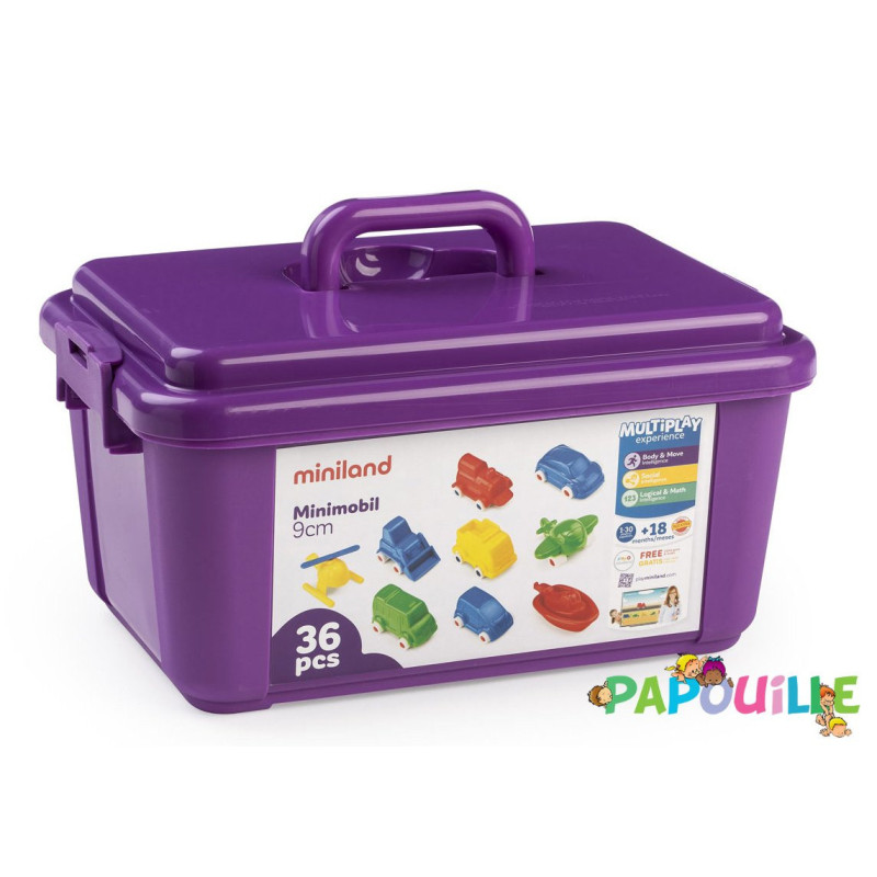 Véhicules en plastique 9 cm 36 unités