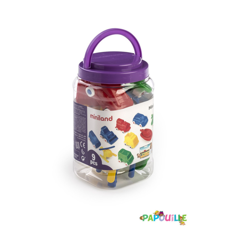 Véhicule en plastique 9 cm 9 unités