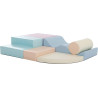 Kit de motricité enfant 6 modules pastel pâle