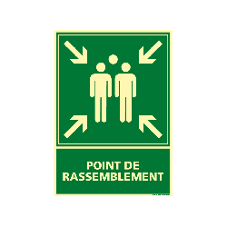 Signalétique point de rassemblement Photolum - 21 x 15 cm