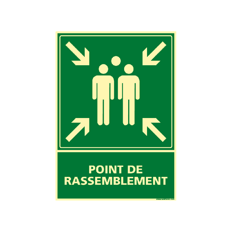 Signalétique point de rassemblement Photolum - 21 x 15 cm