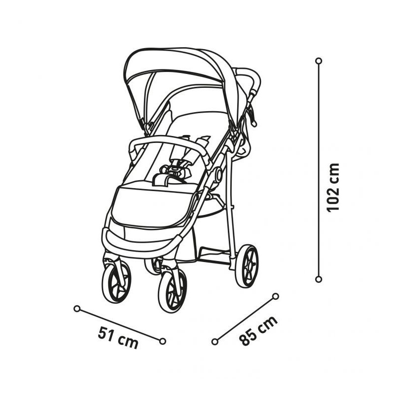 Poussette avec siège auto - jusqu'à 22 Kg