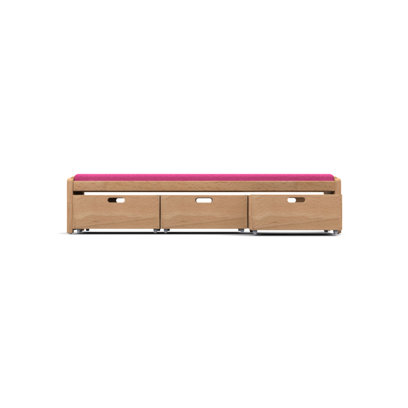 Banc et ses 3 casiers naturel