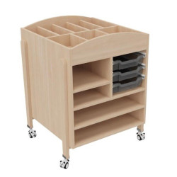 Desserte mobile pour materiel peinture et dessin vernis