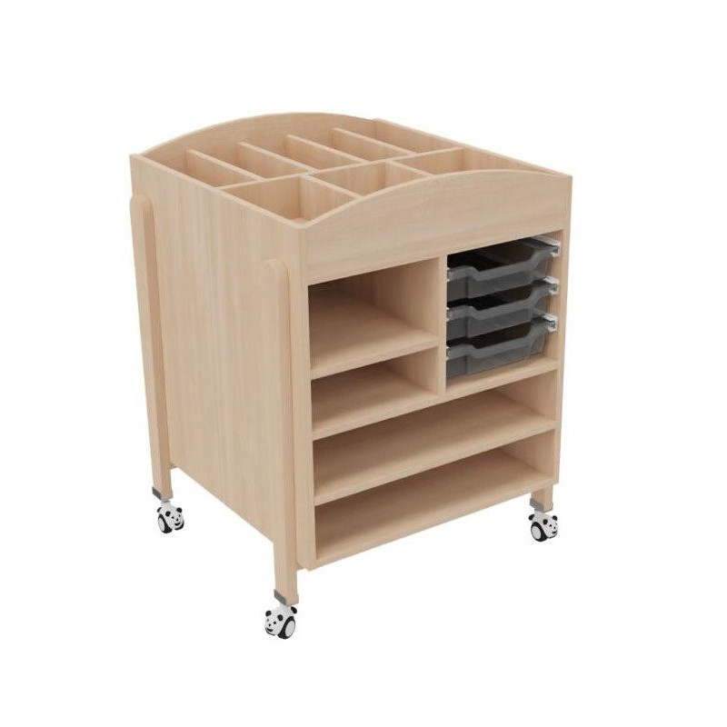 Desserte mobile pour materiel peinture et dessin vernis