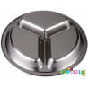 Assiette inox 3 compartiments 22 cm