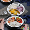 Assiette inox 3 compartiments 22 cm