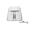 Plateau inox 3 compartiments enfant