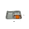 Plateau inox 3 compartiments enfant