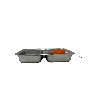 Plateau inox 3 compartiments enfant